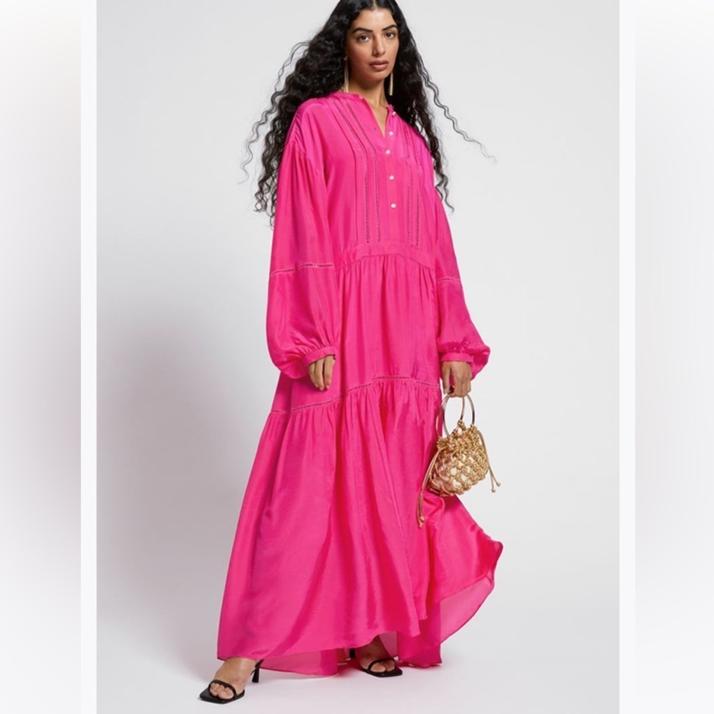 & OTHER STORIES RAMADAN COLLECTION PINK MODEST DRESS SZ EU MEDIUM